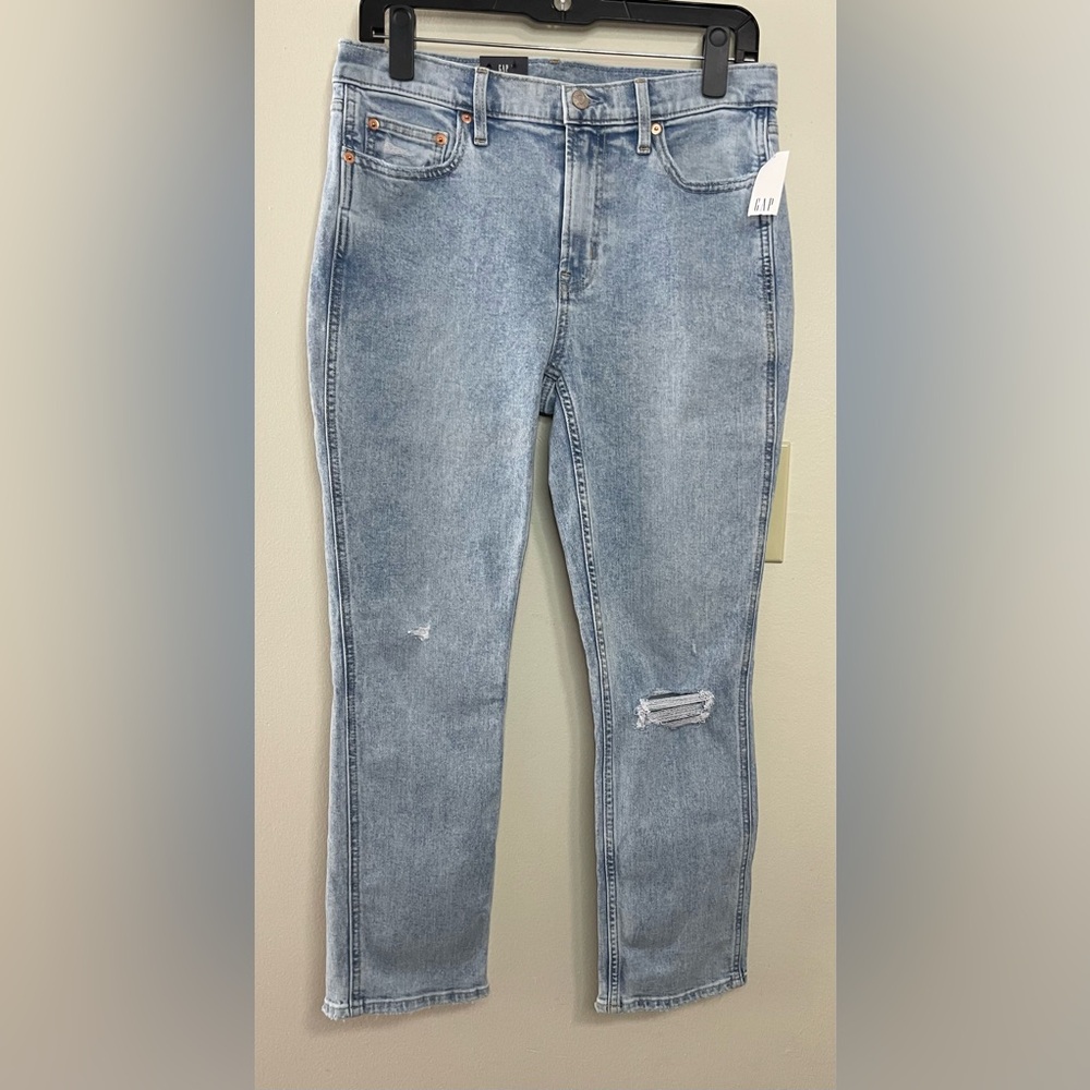 Gap Vintage Slim Mid Rise Slim Stretch Denim Distressed Jeans Pant Size 30. NWT - Picture 4 of 17